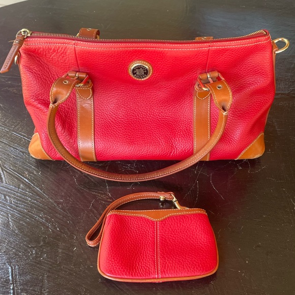 Dooney & Bourke Handbags - Dooney & Boruke Red Leather Handbag and matching Coin Purse